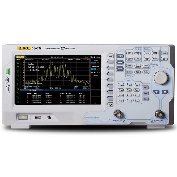 Анализатор спектра с опцией трекинг-генератора Rigol DSA832-TG